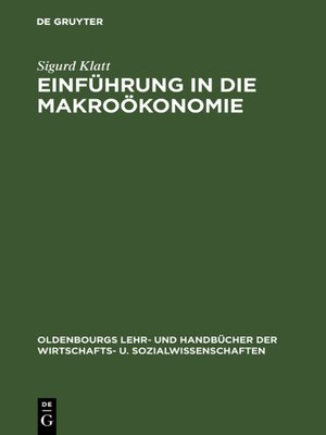 cover image of Einführung in die Makroökonomie